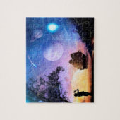 Ruimteverkenningskunst Voyager-ruimtevaartuig Legpuzzel (Verticaal)