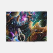 Ruimteverneveling en -planten fleece deken (Voorkant (Horizontaal))