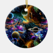 Ruimteverneveling en -planten keramisch ornament (Voorkant)