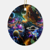 Ruimteverneveling en -planten keramisch ornament (Links)