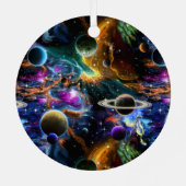 Ruimteverneveling en -planten metalen ornament (Achterkant)