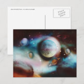 Ruimteverneveling en sterren briefkaarten (Voorkant / Achterkant)