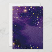 Ruimteverneveling Paarse sterrenweddenschap Kaart (Achterkant)