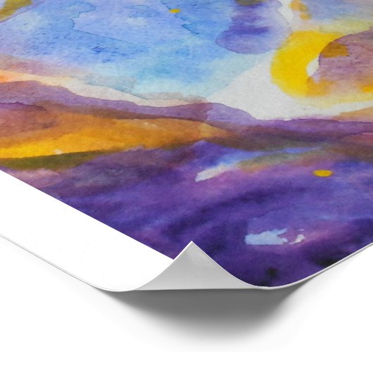 Ruimteverneveling Waterverf Poster (Hoek)