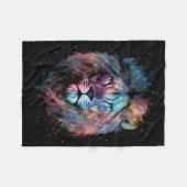Ruimtevernevelleeuw - Graffiti Neon Ink Splash Fleece Deken (Voorkant (Horizontaal))