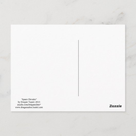 Ruimteversneller Briefkaart (Achterkant)