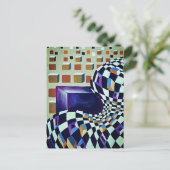 Ruimtevervorming Abstract Briefkaart (Staand voorkant)