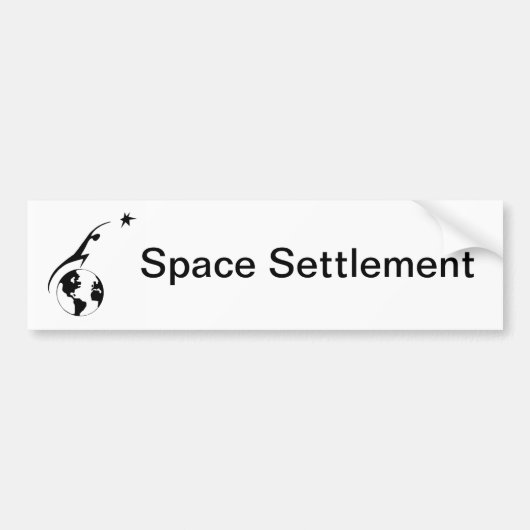 Ruimtevestiging bumpersticker (Voorkant)