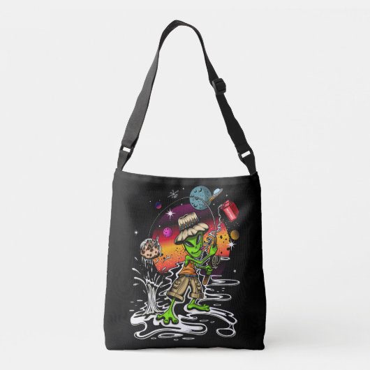 ruimtevisser crossbody tas (Achterkant)