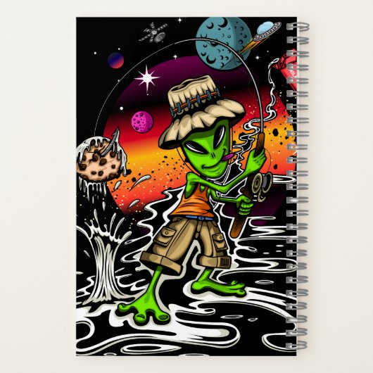 ruimtevisser notitieboek (Achterkant)