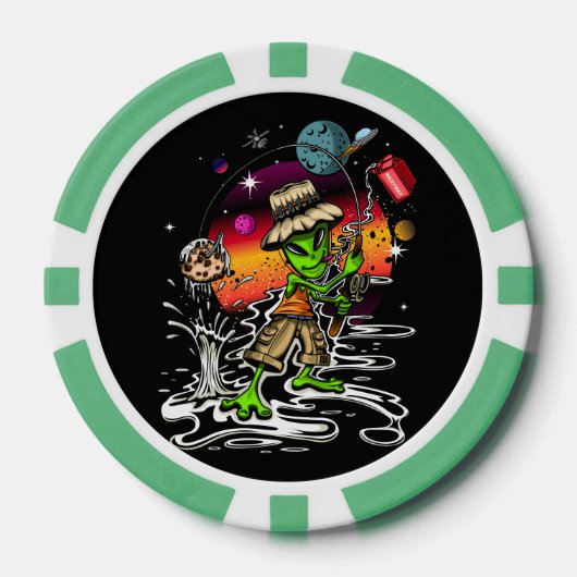 ruimtevisser poker chips (Voorkant)