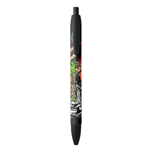 ruimtevisser zwarte inkt pen (Achterkant (Verticaal))