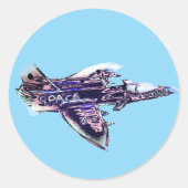 Ruimtevlak Ronde Sticker (Voorkant)