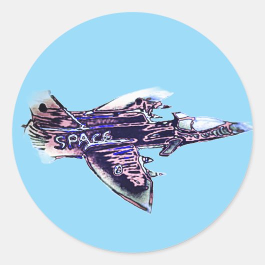 Ruimtevlak Ronde Sticker (Voorkant)