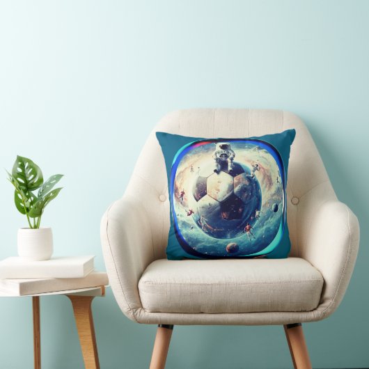 Ruimtevoetbal astronaut kussen (Stoel)
