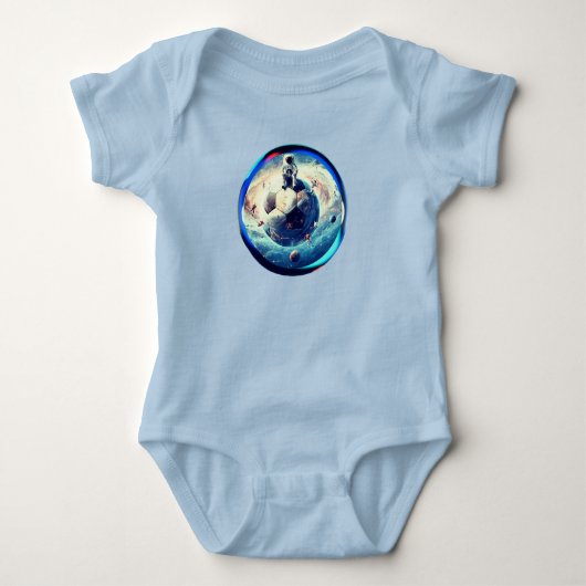 Ruimtevoetbal astronaut romper (Voorkant)