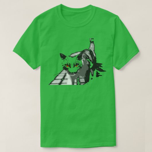 ruimtevreemde kat t-shirt (Design voorkant)