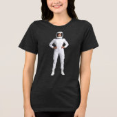Ruimtevrouw Tri-Blend Shirt (Voorkant)