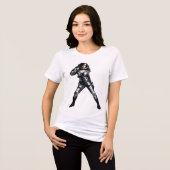 Ruimtevrouw Tri-Blend Shirt (Voorkant volledig)