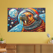 RUIMTEWALRUS CANVAS AFDRUK (Insitu (Woonkamer))