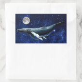 Ruimtewalvis Rechthoekige Sticker (Tas)