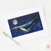 Ruimtewalvis Rechthoekige Sticker (Envelop)
