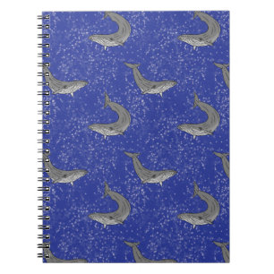Ruimtewalvissen Notitieboek Starry Sky Art Whale J