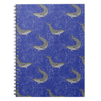 Ruimtewalvissen Notitieboek Starry Sky Art Whale J