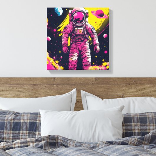 RUIMTEWANDELING-EVA 9 CANVAS AFDRUK (Insitu (Slaapkamer))