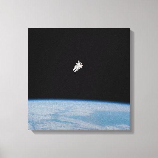 Ruimtewandelingen van astronauten boven de aarde canvas afdruk (Voorkant)