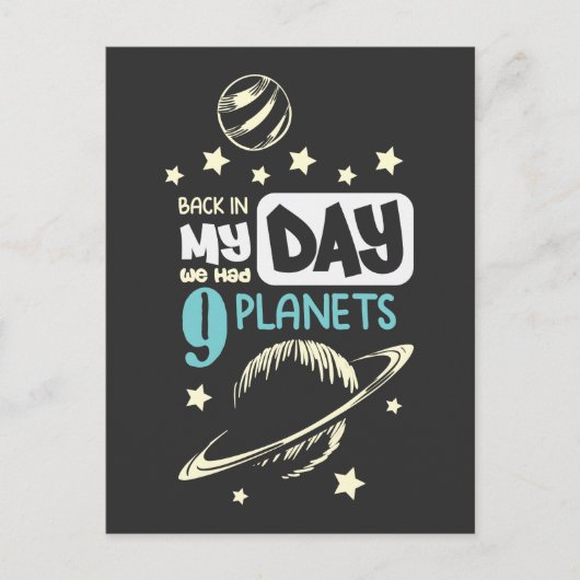 Ruimtewetenschap Planeet Astronomie Pluto Grap Briefkaart (Voorkant)