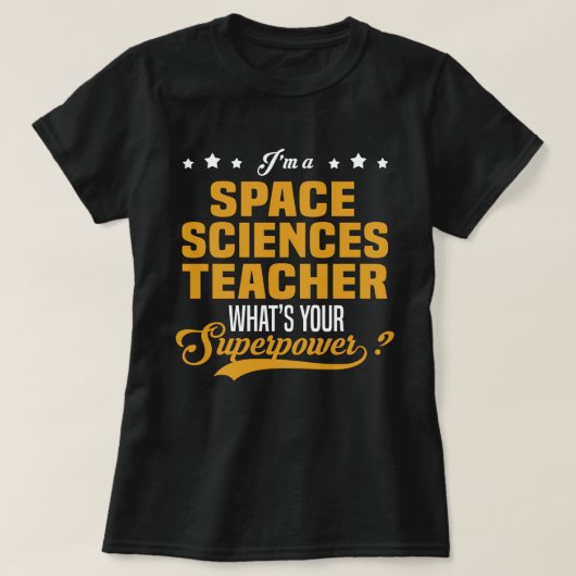 Ruimtewetenschappen leraar t-shirt (Design voorkant)