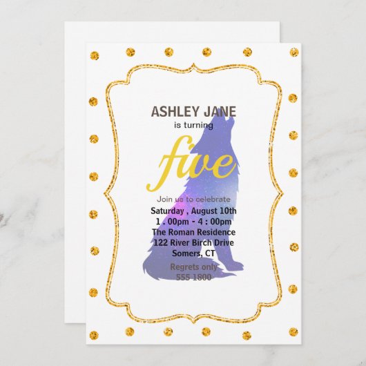 Ruimtewolfskuiken - Kies achtergrondkleur Kaart (Voorkant / Achterkant)