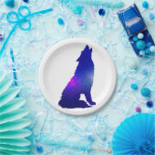 Ruimtewolfskuiken - Kies achtergrondkleur Papieren Bordje (Feest)