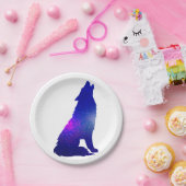 Ruimtewolfskuiken - Kies achtergrondkleur Papieren Bordje (Feest)