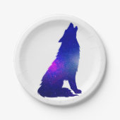 Ruimtewolfskuiken - Kies achtergrondkleur Papieren Bordje (Voorkant)