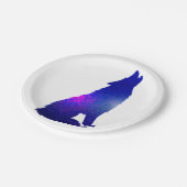 Ruimtewolfskuiken - Kies achtergrondkleur Papieren Bordje (Gekanteld)