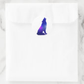 Ruimtewolfskuiken - Kies achtergrondkleur Ronde Sticker (Tas)