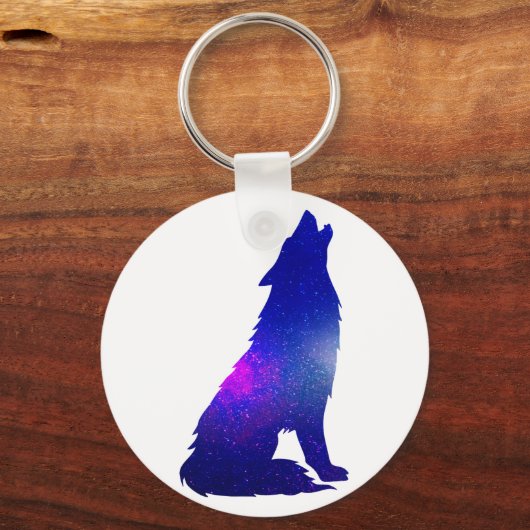 Ruimtewolfskuiken - Kies achtergrondkleur Sleutelhanger (Voorkant)