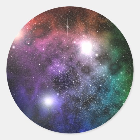 Ruimtewolken Ronde Sticker (Voorkant)