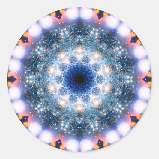 Ruimtewormgat Ronde Sticker (Voorkant)