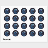 Ruimtezegel Ronde Sticker (Vel)