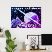 Ruimtezwerver Onbekende Poster Art Print verkennen (Thuiskantoor)