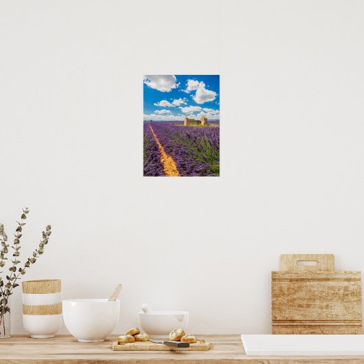 Ruin in Lavender Field, Frankrijk Poster (Keuken)