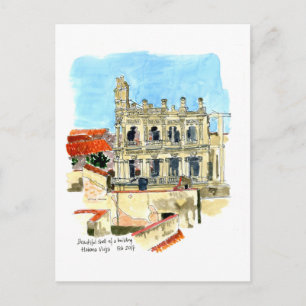 Ruin of Palacio Wien Hotel, Havana, Cuba Briefkaart