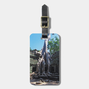 Ruin van Ta Prohm - Angkor Wat, Cambodja, Azië Bagagelabel