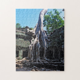 Ruin van Ta Prohm - Angkor Wat, Cambodja, Azië Legpuzzel