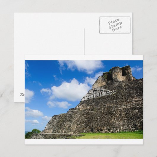 Ruïne van de Maya van Xunantunich in Belize Briefkaart (Voorkant / Achterkant)