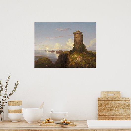 Ruined Tower - Thomas Cole Fine Art Poster (Keuken)