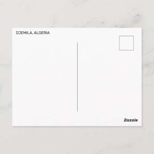 Ruïnes in Djemila, Algerije Briefkaart (Achterkant)